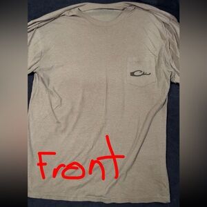 Drake Light Brown Short Sleeve Tee with Pocket